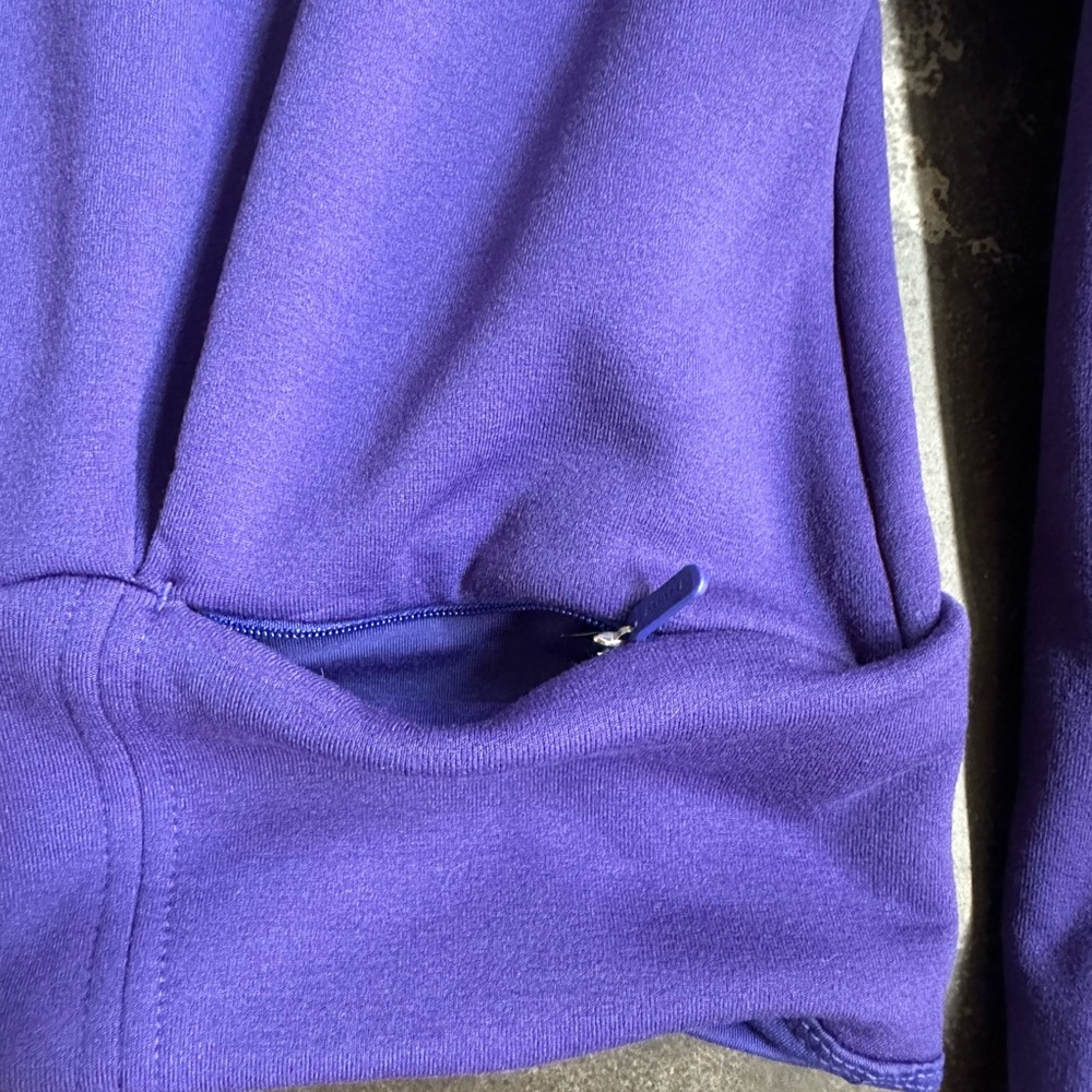Athleta Purple Quarter-Zip Cropped Pullover - Picture 5 of 8